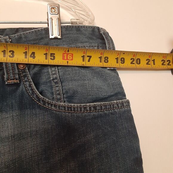 Mavi Jeans Josh Relaxed fit Straight Leg Men 38x32 Dark Blue Distressed Mid Rise - Picture 9 of 11